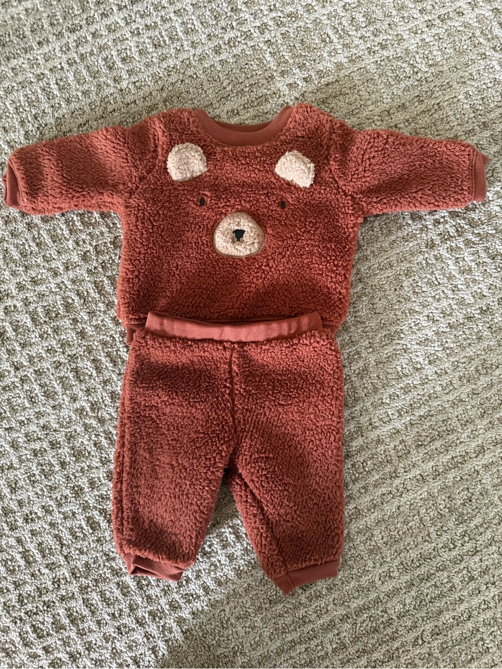 Carter’s Baby Bear Sherpa 2pc Set 3M NWOT Brown Cozy